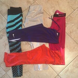 Nike Black and Blue Performance Leggings